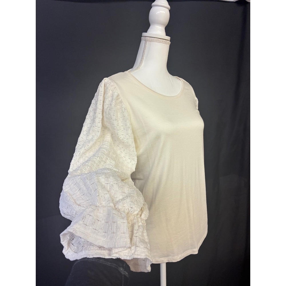 CUPio Cream Balloon Sleeve Scoop‎ Neck renaissance Ren fair